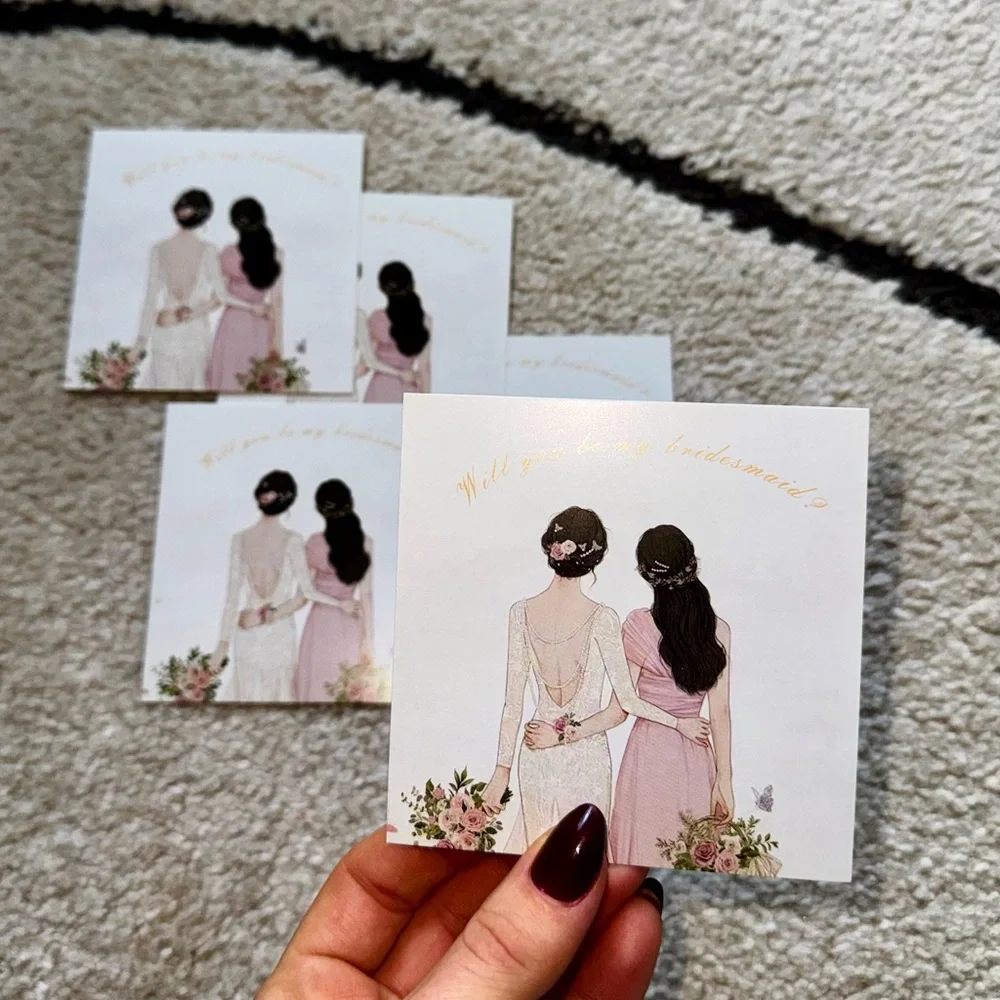 Bridesmaid Proposal Cards, set of 5